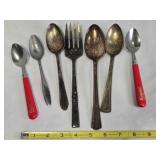 6 Stainless Steel spoons, fork
