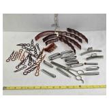 Vintage hair supplies, thinning scissors, combs