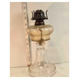 Vintage oil lamp, 12" tall