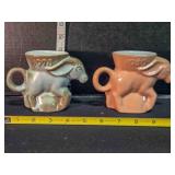 2 Frankoma Pottery Democratic Donkeys - 1978 &1989