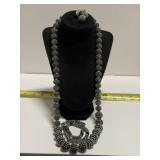 28" Stardust Caviar Graduated Bead Necklace, Clip-