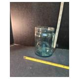 6" glass spouted jar marked Pettingell Andrews
