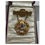 14K gold Masonic past high priest jewel brooch