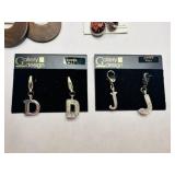 NEW-5pr Earrings on Card, 2 set zippers pulls-4