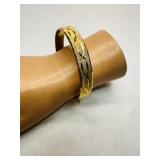 Monet gold tone Bangle Bracelet 2.5"