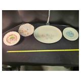 13" platter, 3 saucers