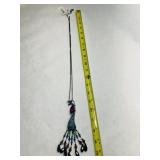 Betsy Johnson 28" Rhinestone Peacock Necklace