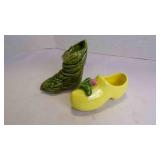 Vintage Glossy Porcelain High-Heel Pump Planters