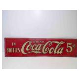 Original 1920s Embossed Metal Coca-Cola in Bottles