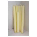 Bundle of 6 Ivory Colored Unused Taper Candles
