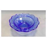 Vintage Fenton Cobalt Hobnail Pressed Candy Dish