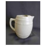 Vintage Ceramic Jug Banded Barrel Design