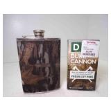 Stainless Steel 8 Oz Flask Woodland Camouflage Wra