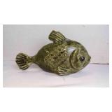 Art Pottery Glazed Ceramic Hand-Carved Fish Figure