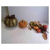 Rustic Table Top Pumpkin Dï¿½cor Wood Chips & Bark