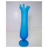 Vintage Westmoreland Satin Blue Swung Vase