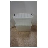 (2)  25" X 16" X 13" Storage Tubs with Lids