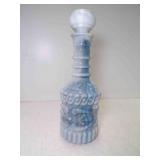 1972 Jim Beam Blue & White Marbled Slag Glass