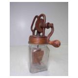 Miniature Dazey Hand Crank Butter Churn & Jar