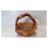 Tree Root Basket Bowel With Big Crack In It