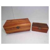 (2) Cedar Souvenir Boxes - Luray Caverns, VA &