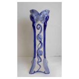 Vintage 14" Bombay Co. Hand-Painted Embossed Vase
