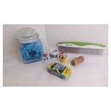 Collection of Jar w/Lid, Toys & Household Items