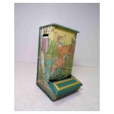 Vintage JASCO Litho Tin Wall Mount Matchbox Holder