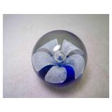 Vintage Hand Blown Art Glass Sphere Paper Weight