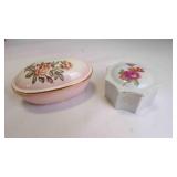 Vintage Porcelain Trinket Boxes w/ Matching Covers