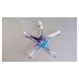 Beautifully Hand-Blown Glass Starfish Ornament