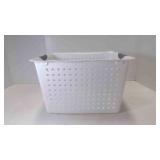 White Plastic Storage Tub - 16" X 13" X 10"