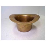 Vintage Brass Top Hat Planter - Made in India