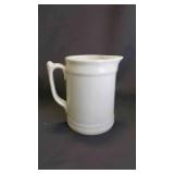 Antique White Ironstone Tankard Pitcher w/ Handle