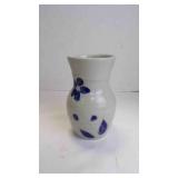 Vintage Salt-Glazed Stoneware Cobalt Blue Vase