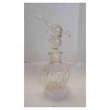 Vintage Clear Pressed Glass Perfume Vanity Bottle