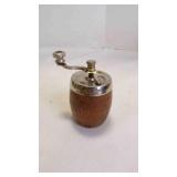 Vintage Miniature Barrel-Shaped Hand-Crank Grinder