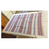 Fringed Woven Mexican Falsa Blanket 80" X 50"