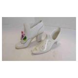Vintage Glossy Porcelain High-Heel Pump Figurines