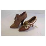 Vintage Resin High-Heeled Decorated Figurines