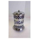 Vintage Silver-Plated "SUGAR" Storage Canister