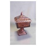 Vintage Amber/Gold Colored Pedestal Candy Dish w/