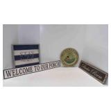 (4) Wall Hanging Dï¿½cor Signs