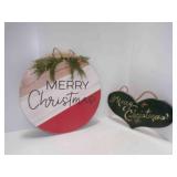 20" Double Sided "Welcome" & Merry Christmas Sign