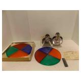 (2) Vintage Motorized Rotating Color Wheel Lamps