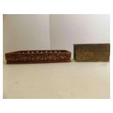 Wooden Decorative Tray Ft. An Openwork Or