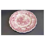 Beautiful Vintage Red/Pink Transferware Plate