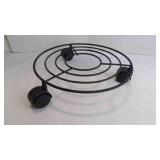 Black Metal Rolling Plant Caddy - UNMARKED MAKER
