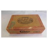 Antique Cardboard Wooden Cinco Cigar Box