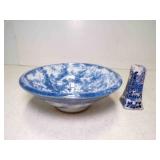 Hand Crafted Studio Pottery Bowl Sponge Glaze &